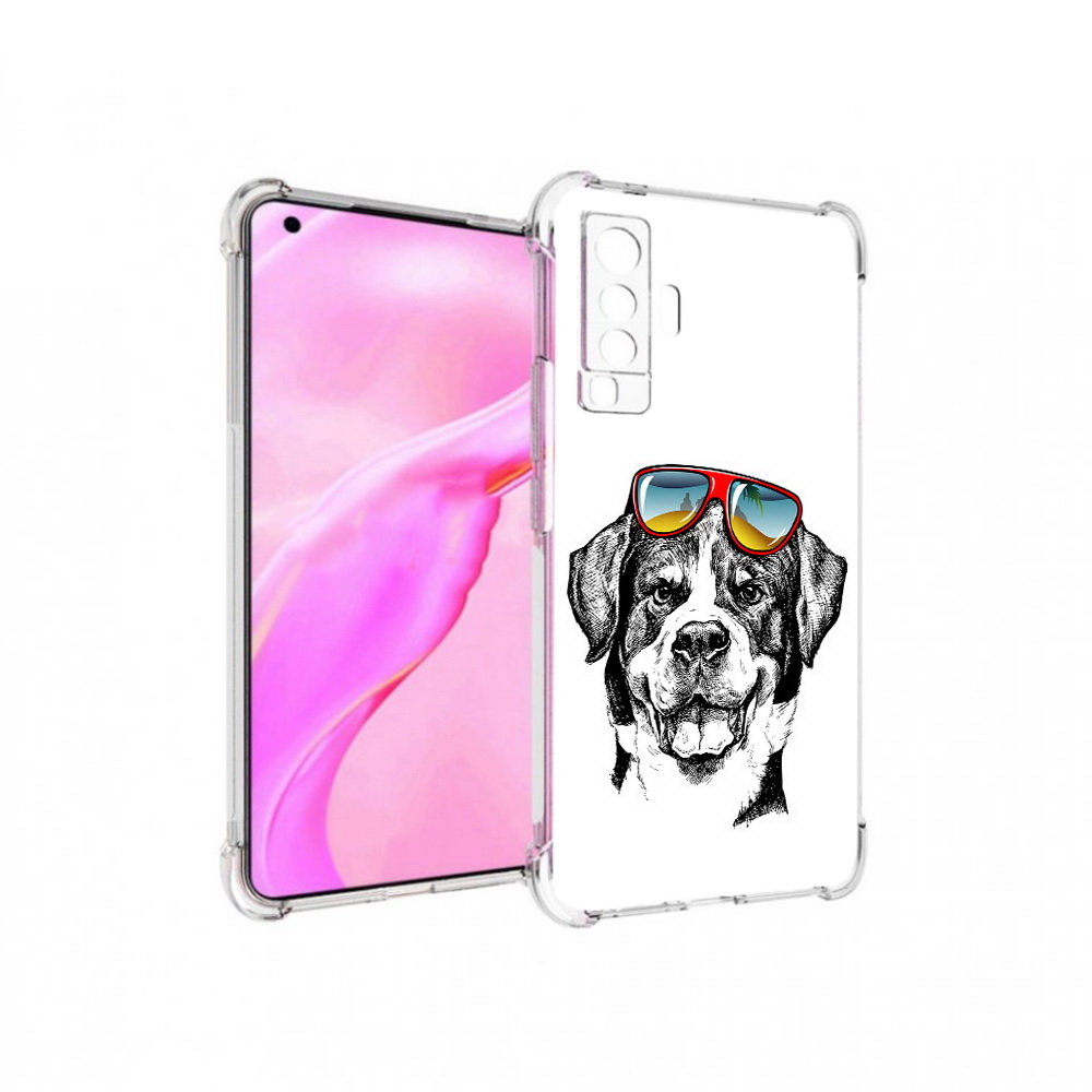 

Чехол MyPads Tocco для Vivo X50 счастливая собака (PT226969.391.631), Прозрачный, Tocco