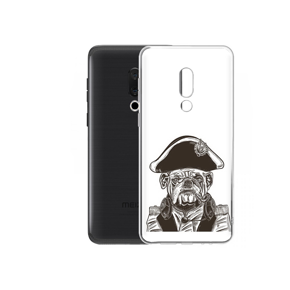 

Чехол MyPads Tocco для Meizu M15 Plus мопс генерал, Прозрачный, Tocco