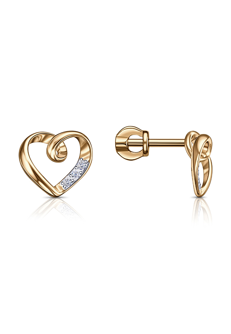 

Серьги из красного золота Kari Jewelry С132-3173, фианит, С132-3173
