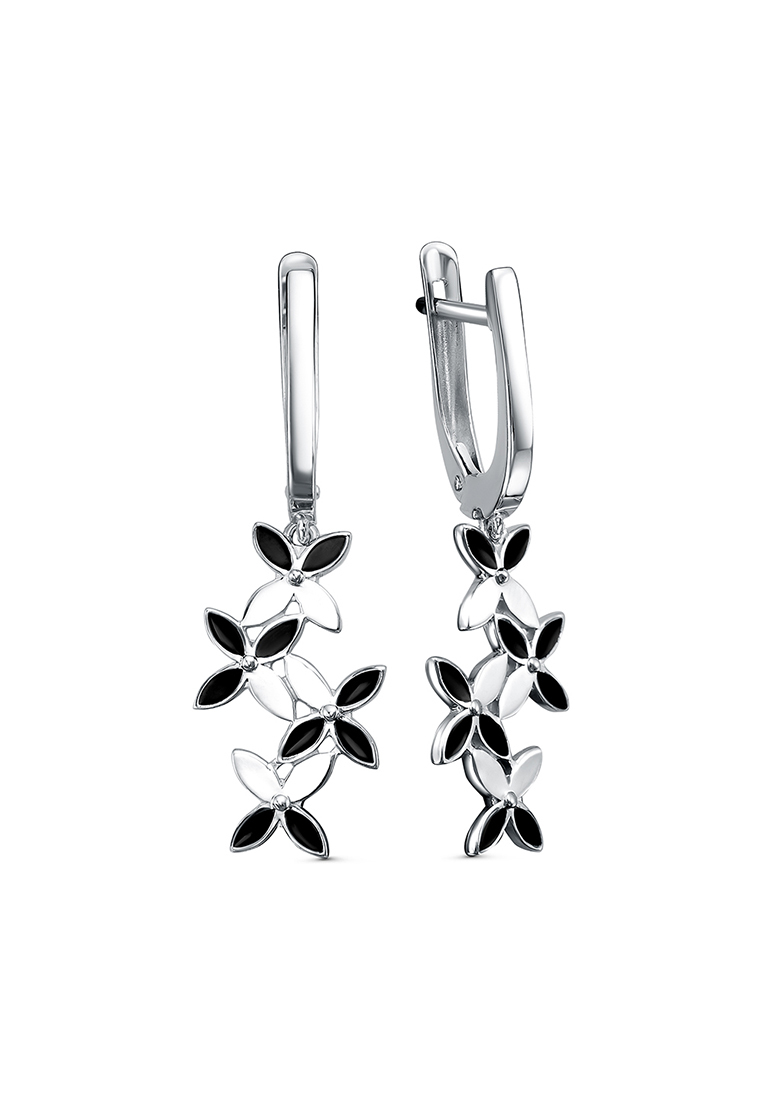 

Серьги из серебра Kari Jewelry 3041027986, эмаль, 3041027986