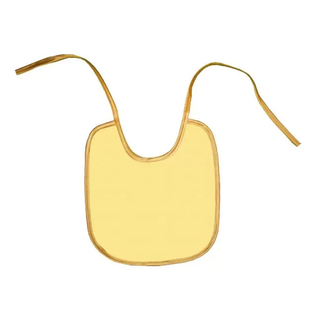 Слюнявчик из клеенки Колорит с ПВХ покрытием, желтый, 20х22 см, 0066