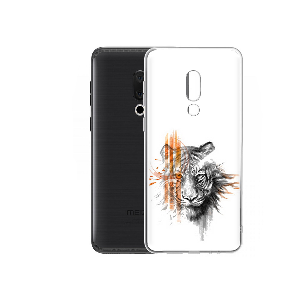 

Чехол MyPads Tocco для Meizu M15 Plus огненный тигр, Прозрачный, Tocco