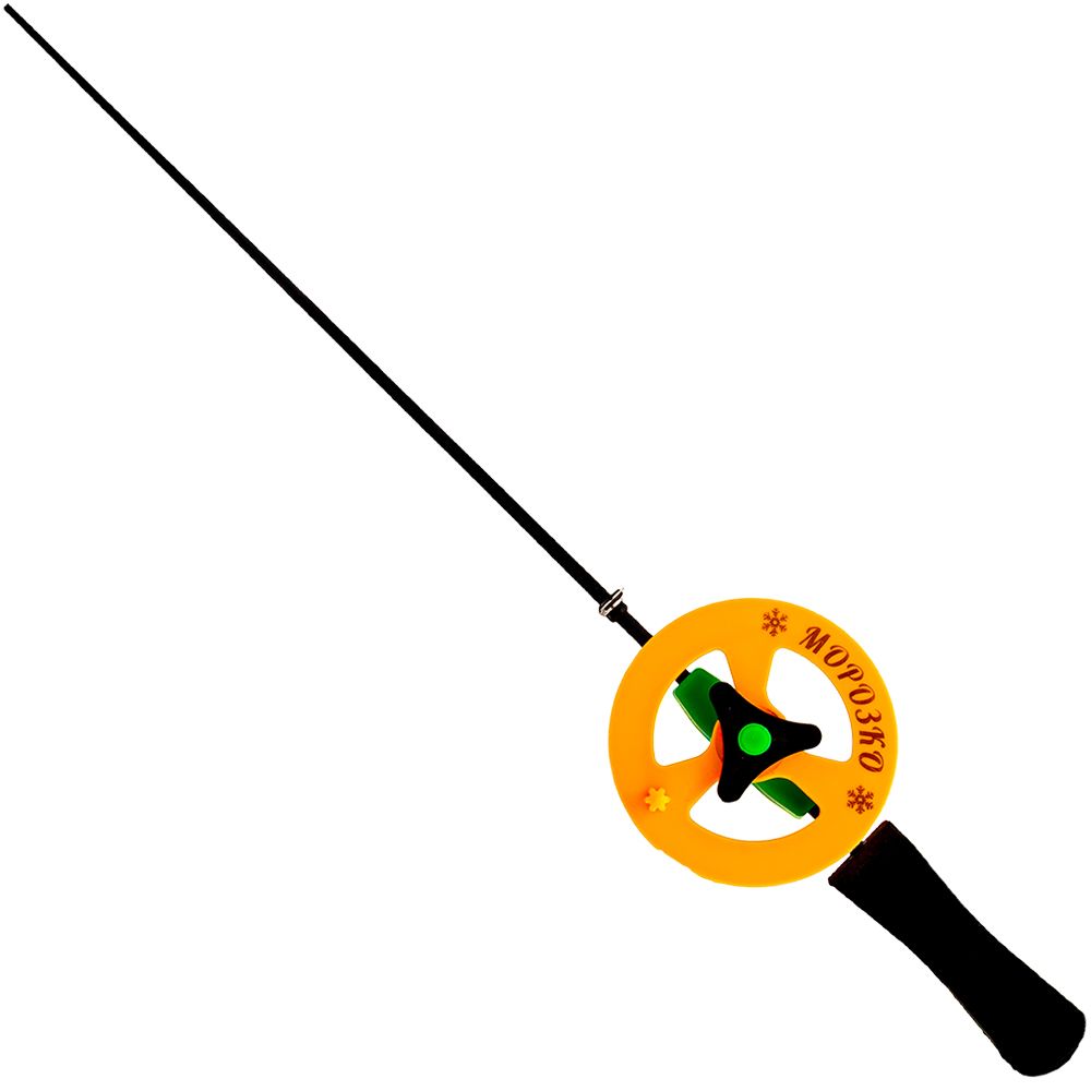 Удочка зимняя Морозко 30 см (ручка неопрен., хлыст 20 см) цв. катушки Оранжевый