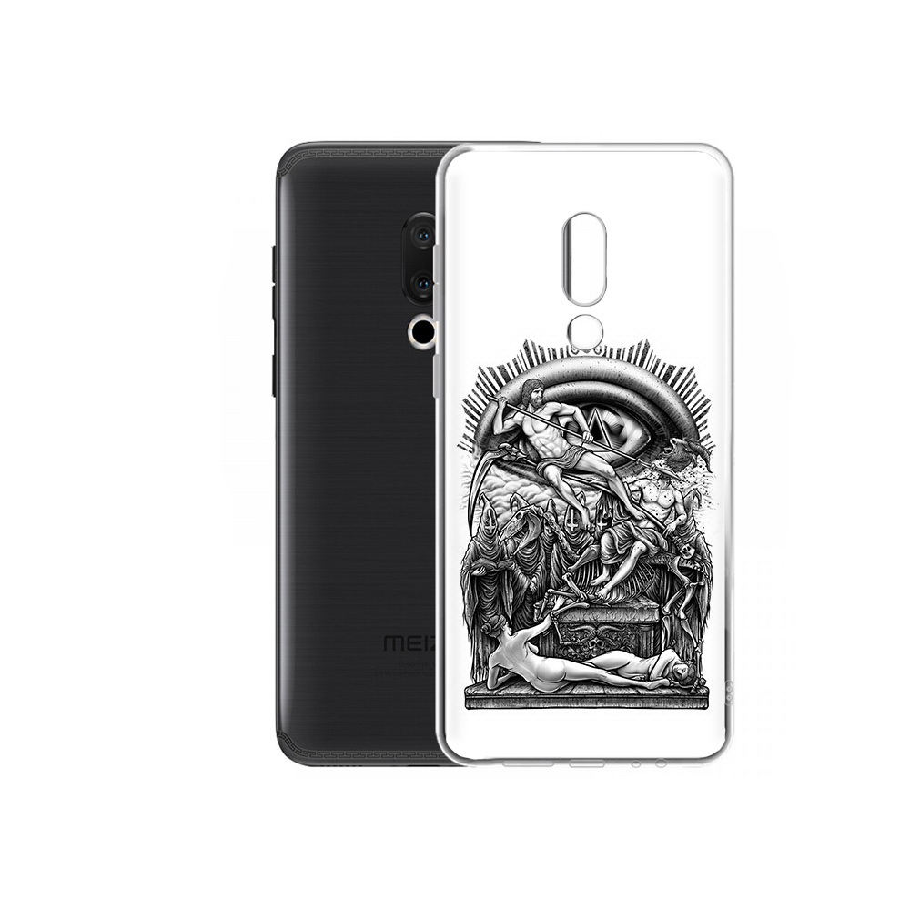 

Чехол MyPads Tocco для Meizu M15 Plus оракул черно белый, Прозрачный, Tocco