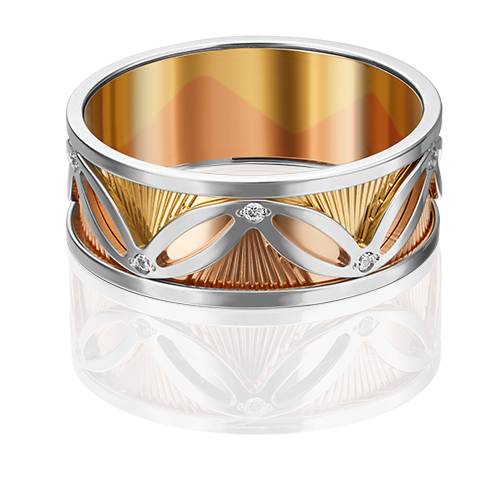 

Кольцо из комбинированного золота с фианитом р. 16 PLATINA jewelry 01-4819-00-401-1140-54, 01-4819-00-401-1140-54