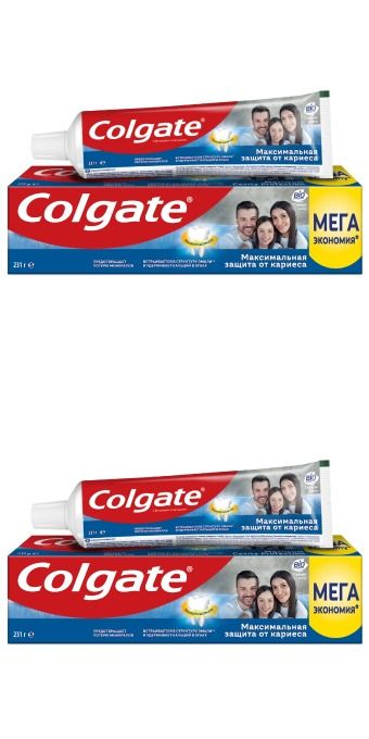 Зубная паста Colgate Максимальная защита от кариеса, Свежая мята, 150 мл, 2 шт r o c s biocomplex зубная паста активная защита 94 г