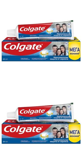 Зубная паста Colgate Максимальная защита от кариеса, Свежая мята, 150 мл, 2 шт зубная паста himalaya herbals свежая мята 75 мл