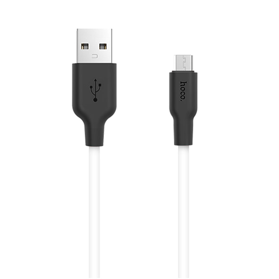 

Кабель Hoco X21 Silicone USB - Micro USB, 2 А, 1 м, белый, X21 Plus