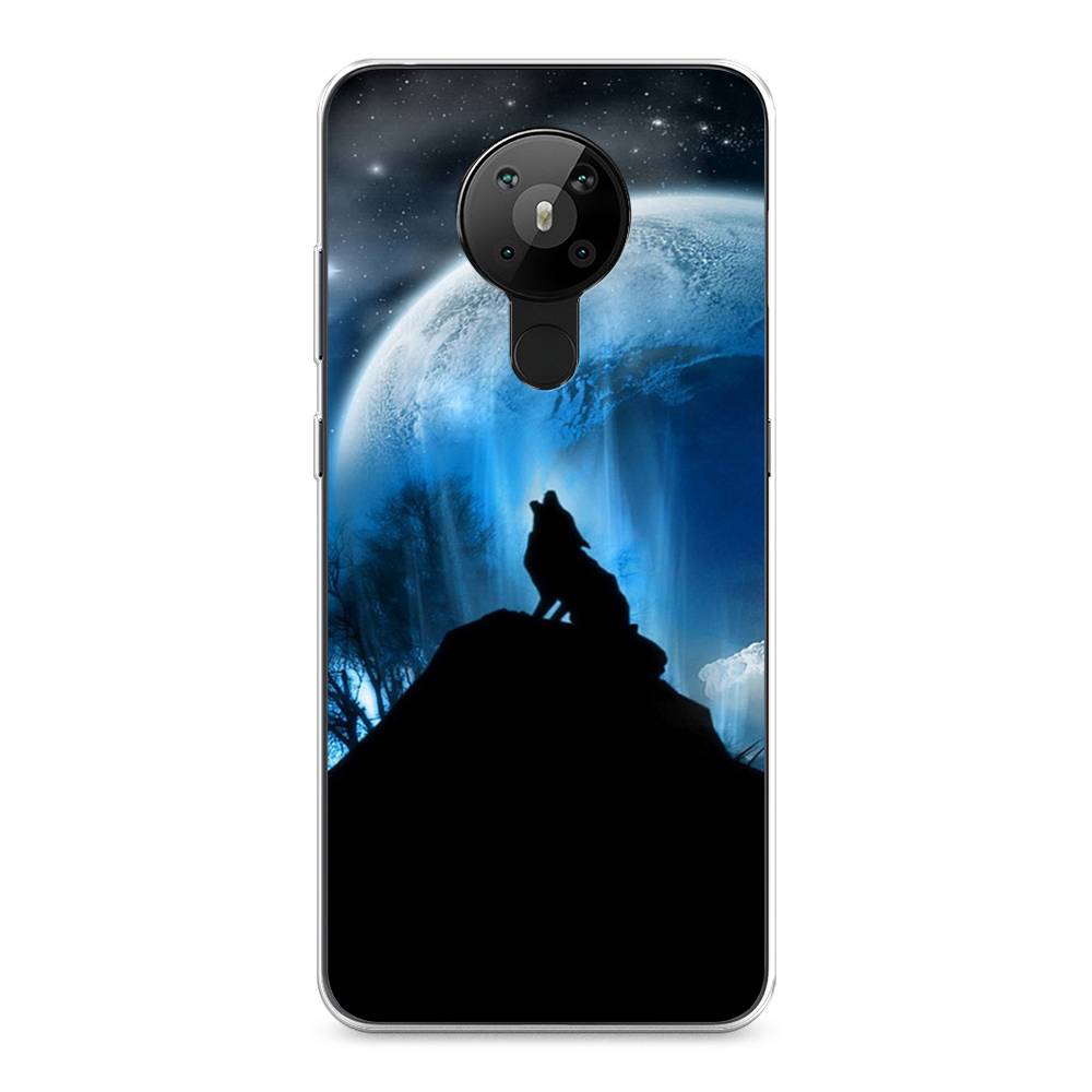 

Чехол на Nokia 5.3 "Волк 2", Синий;черный;белый, 123450-1