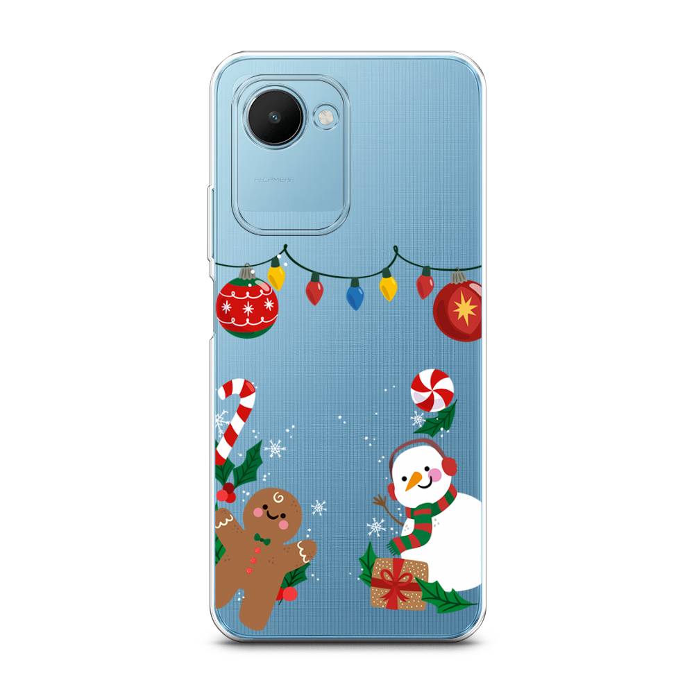 

Чехол на Realme C30S 4G "Новогоднее настроение", Коричневый;красный;зеленый, 2511650-5
