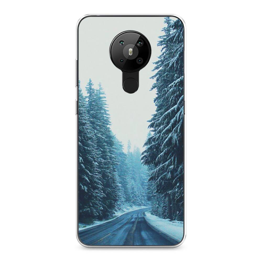 

Чехол на Nokia 5.3 "Зима 9", Бежевый;голубой;черный, 123450-2