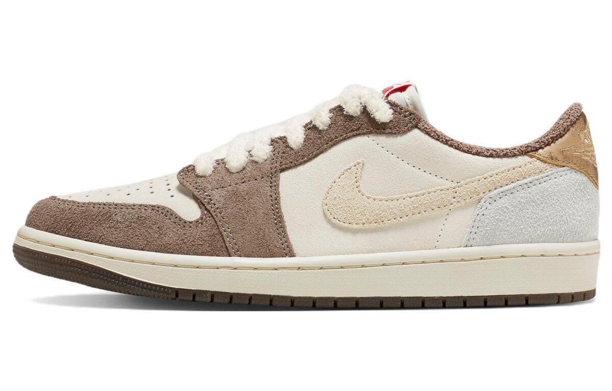 

Кеды унисекс Jordan Air Jordan 1 Low OG Year of the Rabbit коричневые 43 EU, Коричневый, Air Jordan 1 Low OG Year of the Rabbit