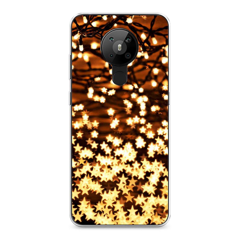 

Чехол на Nokia 5.3 "Новогодняя гирлянда", Золотистый, 123450-5