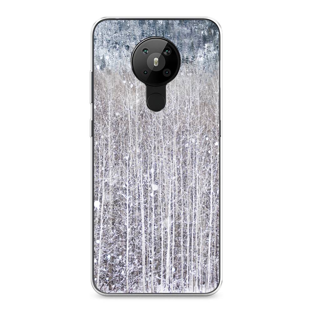 

Чехол на Nokia 5.3 "Снежный лес", Бежевый;серый;белый, 123450-5