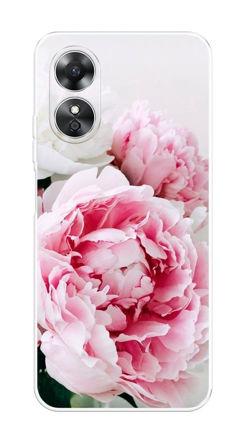 

Чехол на Oppo A17 "Розовые и белые пионы", Розовый;белый, 2512050-2