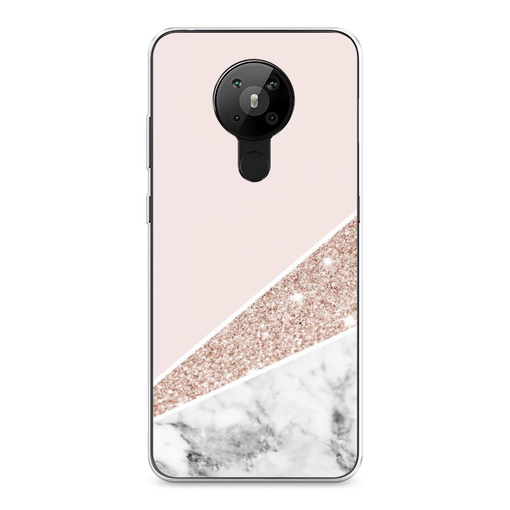 

Чехол на Nokia 5.3 "Блестящий розовый мрамор", 123450-3