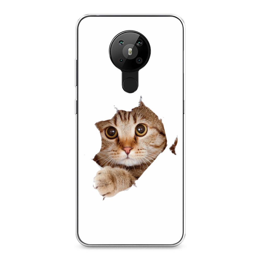 

Чехол на Nokia 5.3 "Кот и бумага", Белый;коричневый, 123450-1