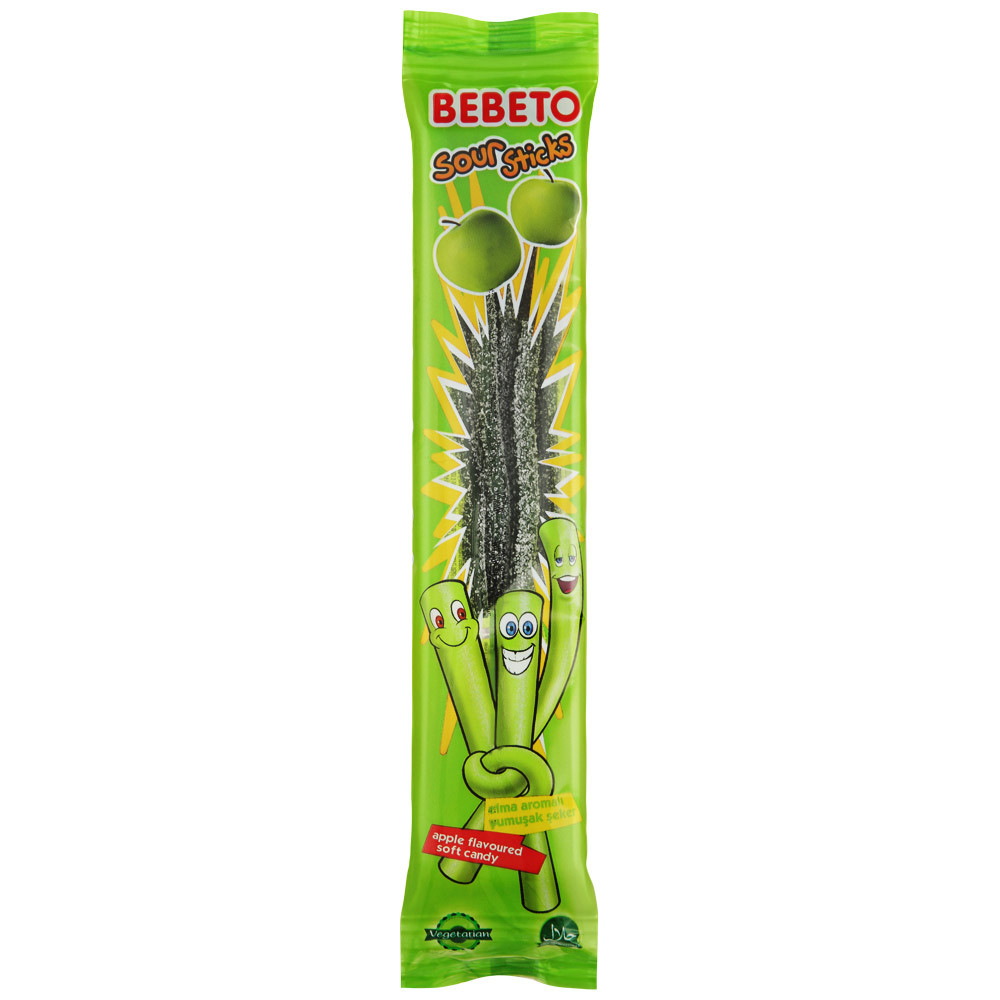 

Мармелад Bebeto жевательный sour sticks со вкусом яблока 35 г
