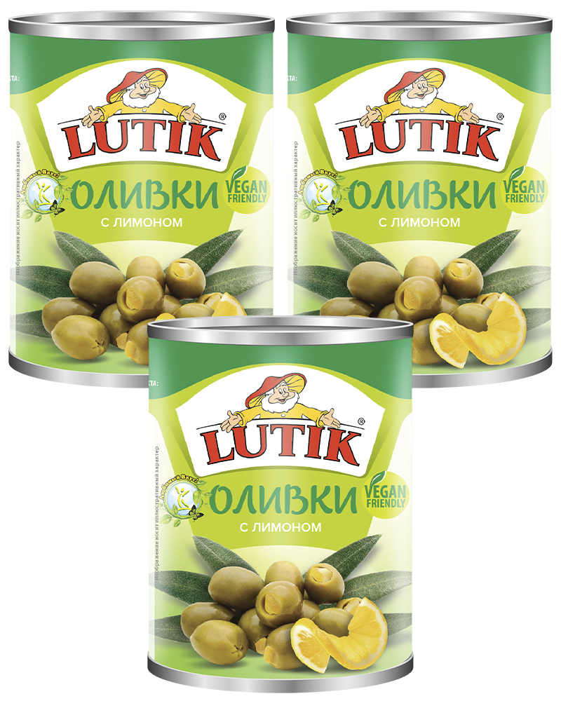 

Оливки Lutik с лимоном, 280 мл. - 3 шт.