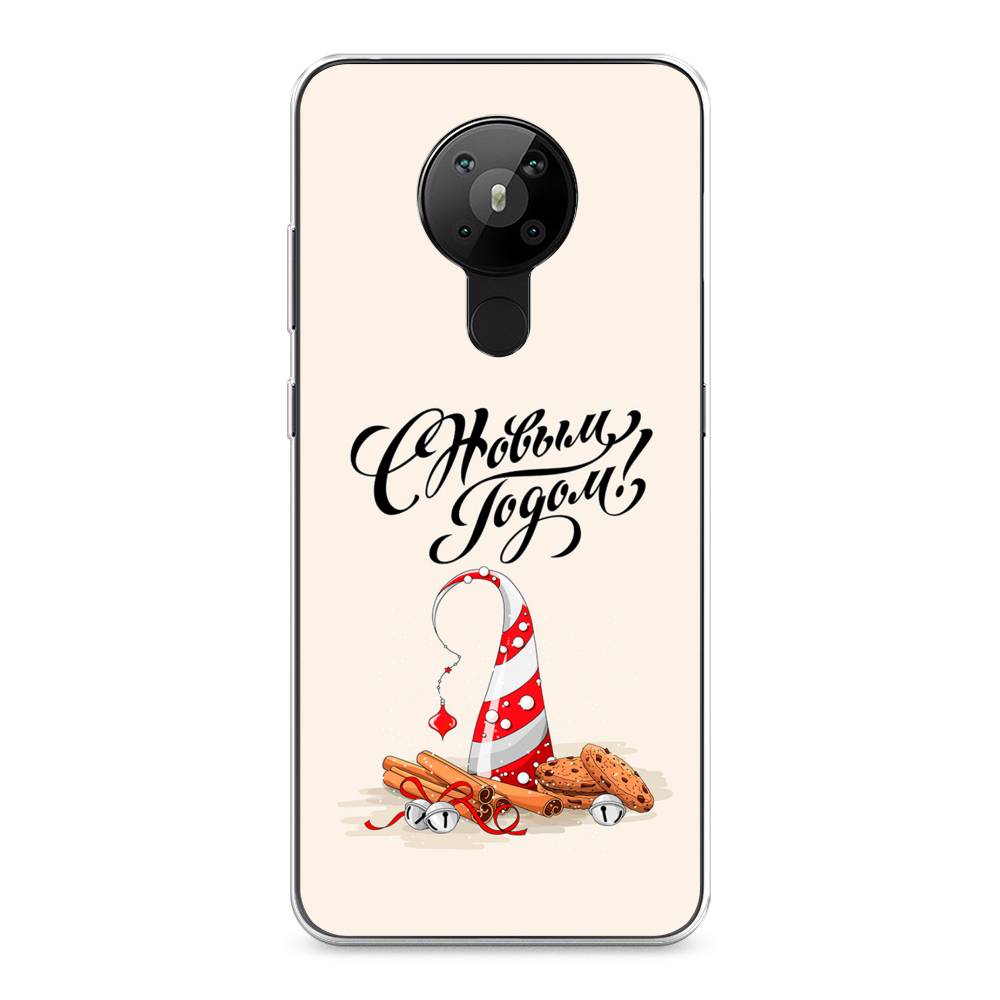 

Чехол на Nokia 5.3 "Подарки на Новый Год", Бежевый;красный;черный, 123450-5