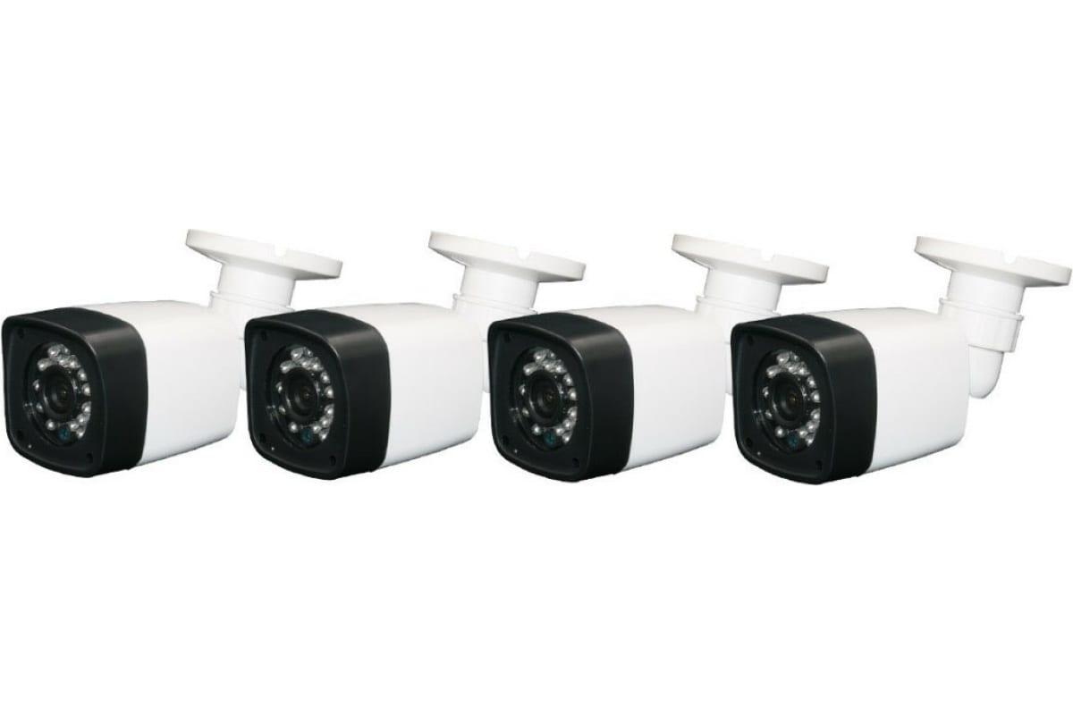 

Комплект видеонаблюдения PS-link AHD KIT-C504HD 4 уличные 5Мп камеры 3022, Белый
