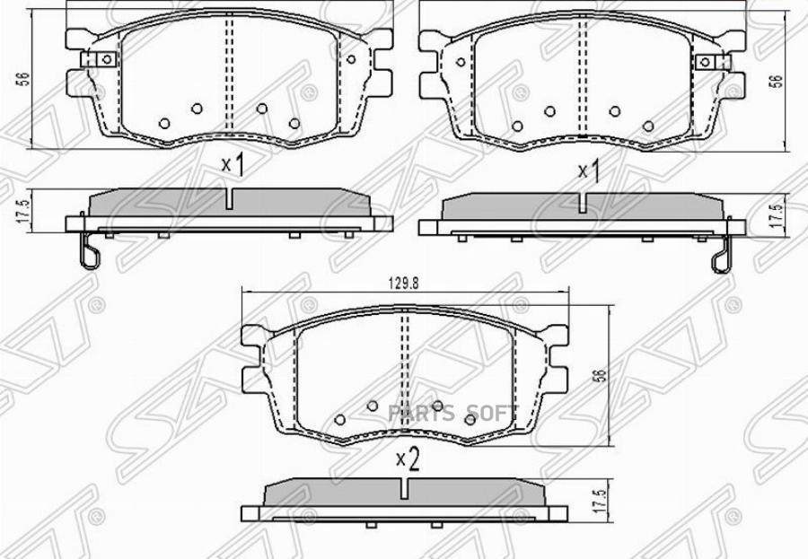 

Колодки Тормозные Перед Kia Rio 05-11 Sat арт. ST-58101-1GA00
