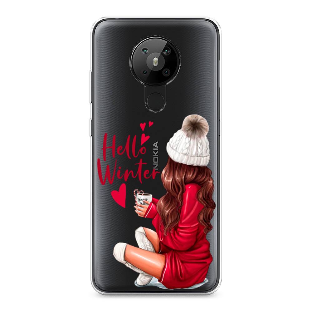 

Чехол на Nokia 5.3 "Hello winter", Красный;белый;коричневый, 123450-5