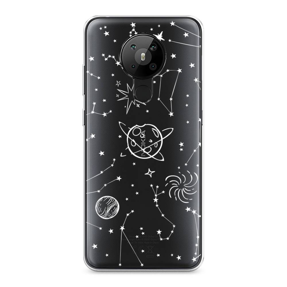

Чехол на Nokia 5.3 "Планеты в космосе", Белый, 123450-2