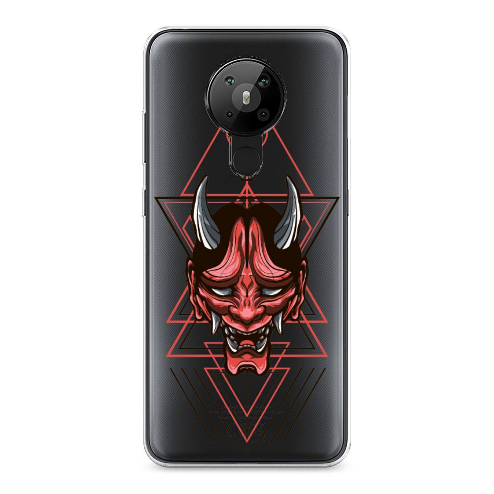 

Чехол на Nokia 5.3 "Hanya Oni mask", Серый;красный;черный, 123450-4