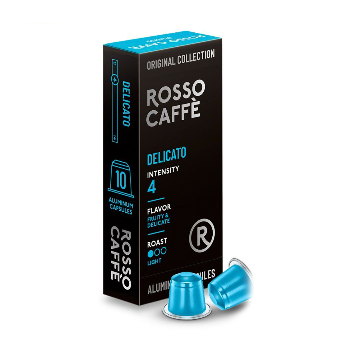 Кофе в капсулах Rosso Caffe Select Delicato для Nespresso, 10 капсул