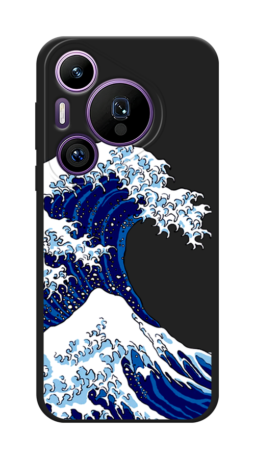 

Чехол Awog на Huawei Pura 70 Pro/70 Pro Plus "Волна в Канагаве", Синий;белый, 6124452-1