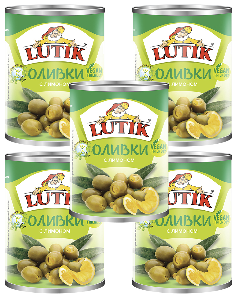 

Оливки Lutik с лимоном, 280 мл. - 5 шт.