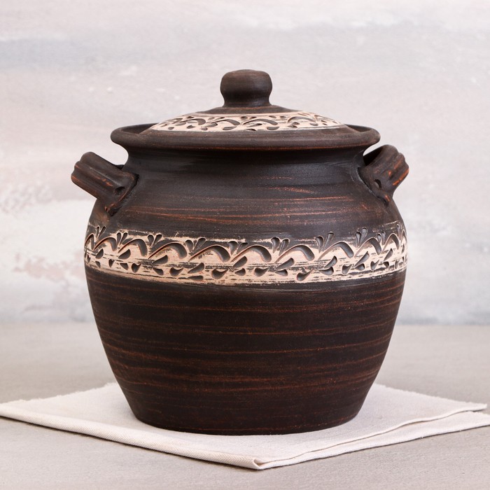 

Супник "Гончарный", ангоб, красная глина, 4 л