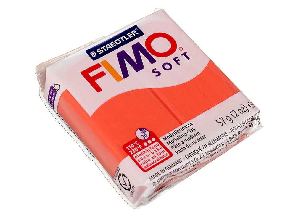 Глина полимерная Soft запекаемая 57 грамм фламинго Staedtler FIMO 8020-40 579₽