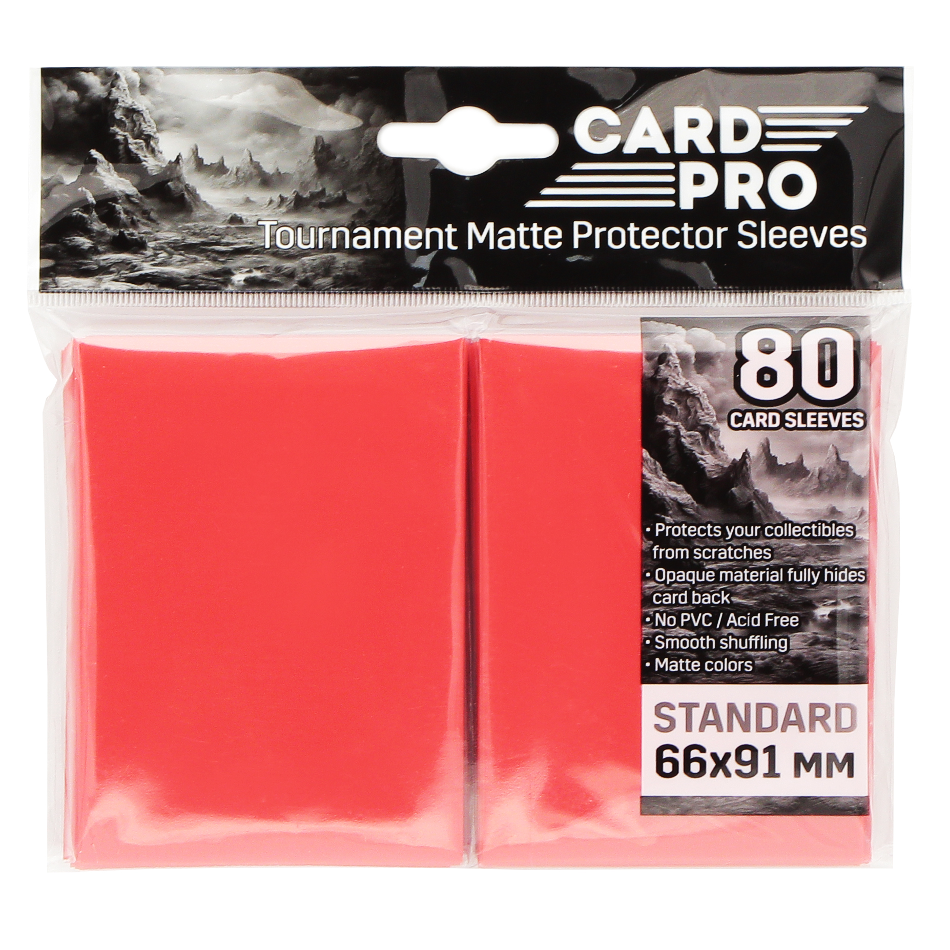 Протекторы для ККИ Card-Pro красные 66x91 мм, 80 шт.