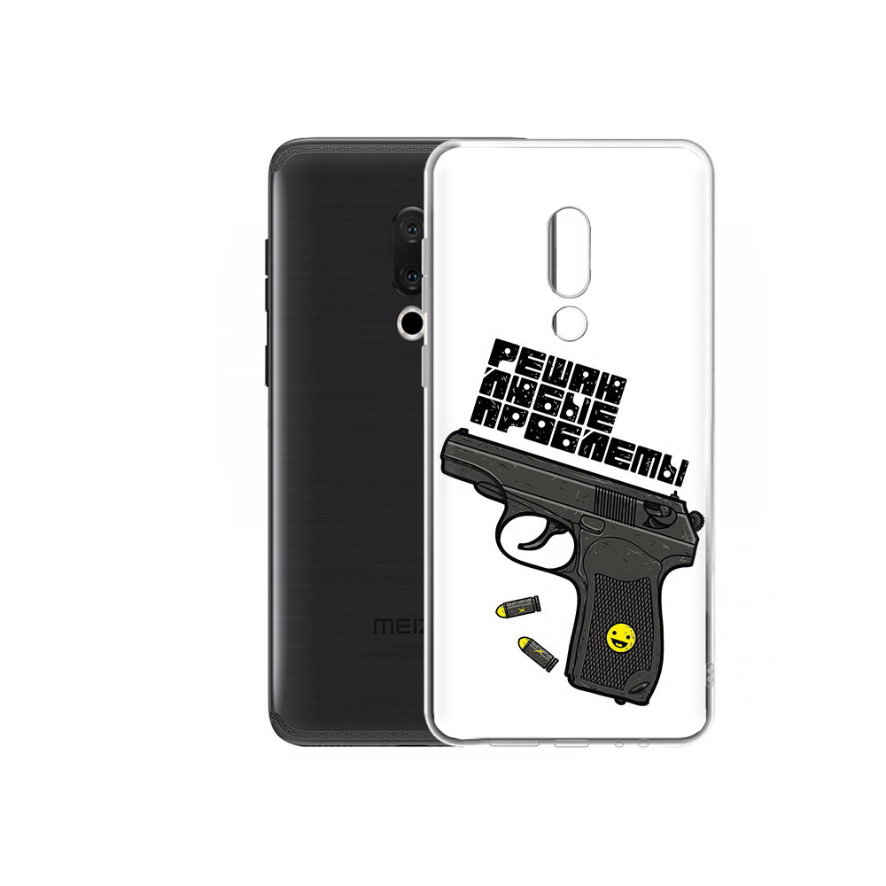 

Чехол MyPads Tocco для Meizu M15 Plus пистолет против проблем, Прозрачный, Tocco