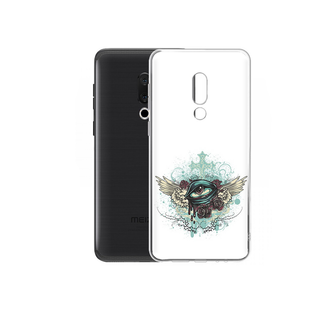 

Чехол MyPads Tocco для Meizu M15 Plus плачущий глаз с крыльями, Прозрачный, Tocco