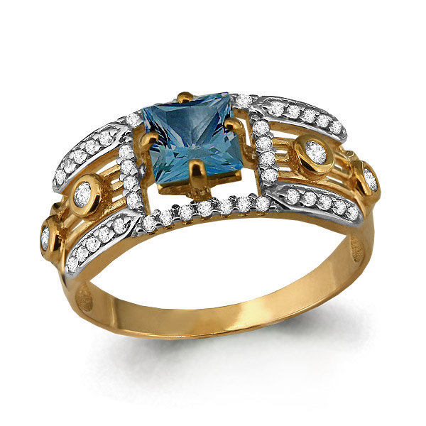 

Кольцо из серебра р. , AQUAMARINE 6557108А_925_з, 6557108А_925_з