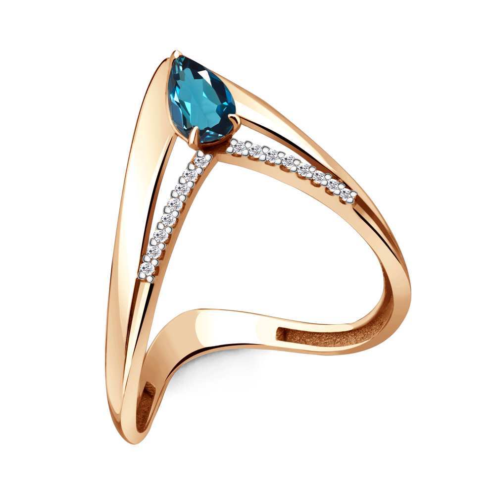 

Кольцо из серебра р. , AQUAMARINE 6559808А_925_з, 6559808А_925_з