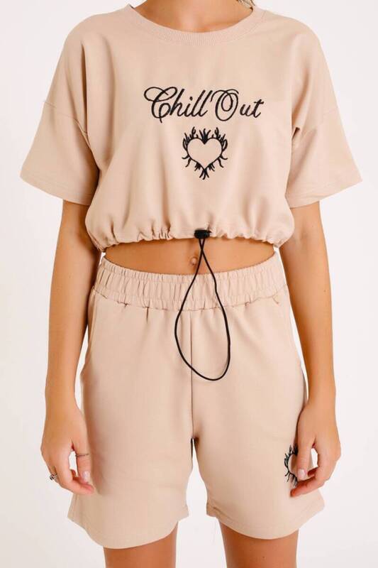 

Костюм женский Zechka SA052-VİZON бежевый L (доставка из-за рубежа), SA052-VİZON