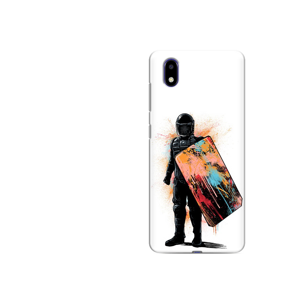 

Чехол MyPads Tocco для ZTE Blade A31 Lite солдат с красочным щитом (PT162823.461.614), Прозрачный, Tocco