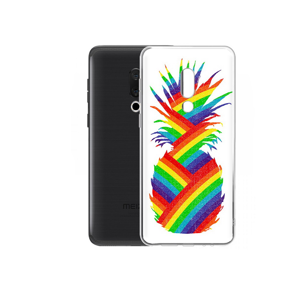 

Чехол MyPads Tocco для Meizu M15 Plus радужный ананас, Прозрачный, Tocco