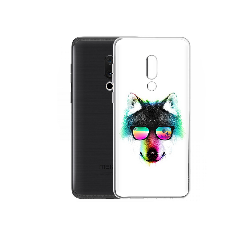 

Чехол MyPads Tocco для Meizu M15 Plus радужный волк, Прозрачный, Tocco
