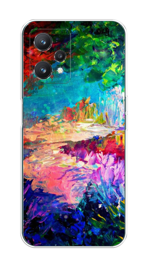 

Чехол на Realme 9 Pro "Лес-гуашь", Синий;розовый;зеленый, 258850-4