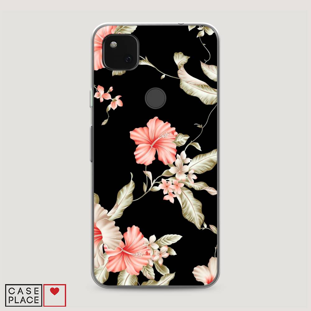 

Чехол Awog на Google Pixel 4A "Цветы на черном", Разноцветный, 270650-8