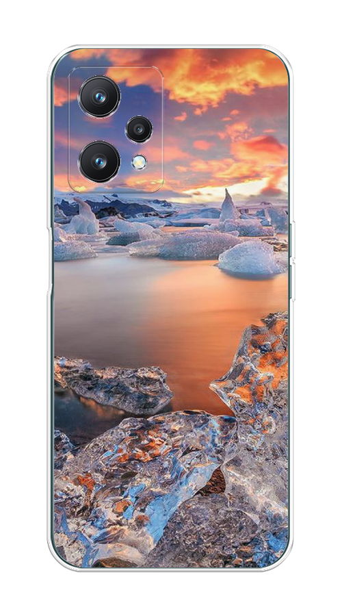 

Чехол на Realme 9 Pro "Ледники", Синий;оранжевый, 258850-2
