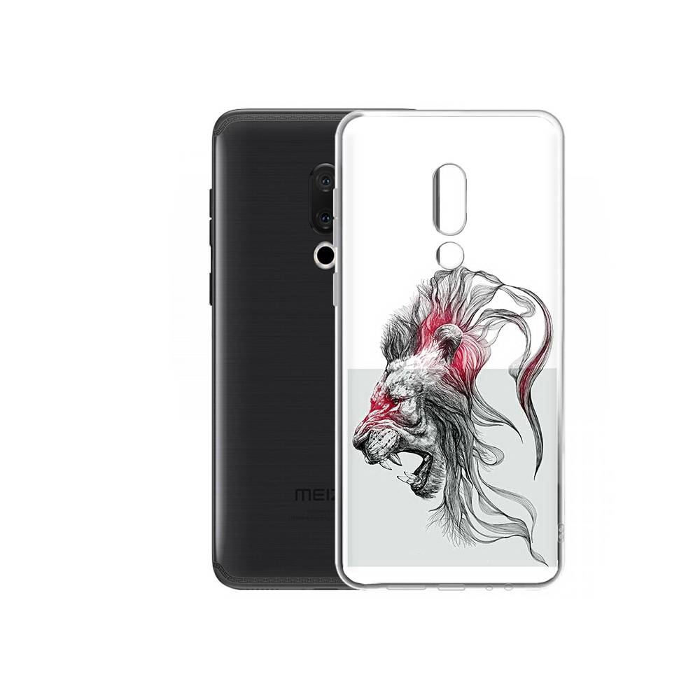 

Чехол MyPads Tocco для Meizu M15 Plus разъяренный лев, Прозрачный, Tocco