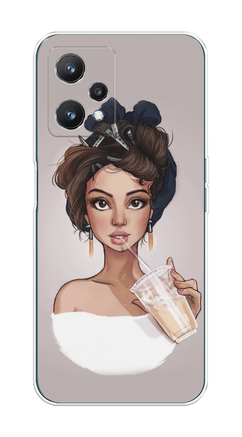 

Чехол на Realme 9 Pro "Девушка с фраппе", Серый, 258850-6