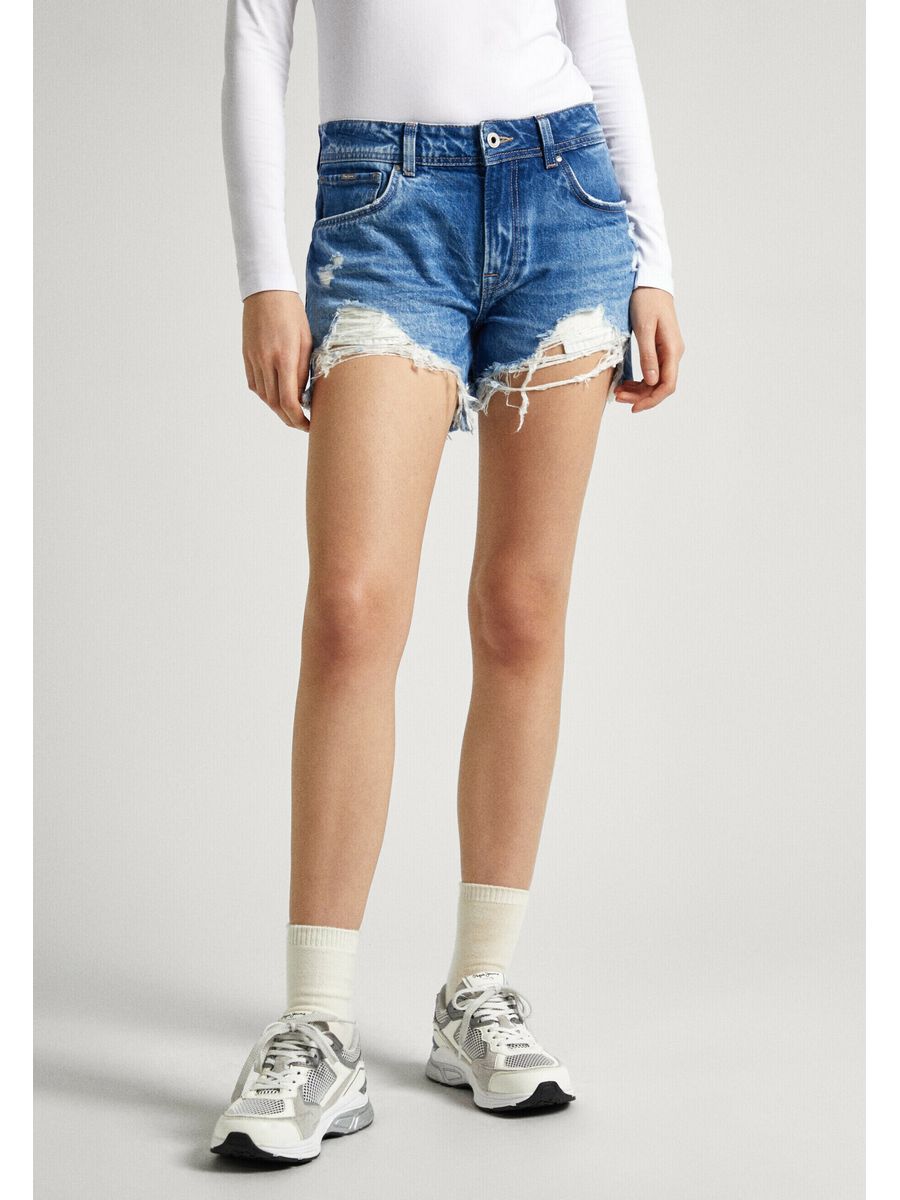 

Джинсовые шорты женские Pepe Jeans London PE121S075 синие 32, Синий, PE121S075
