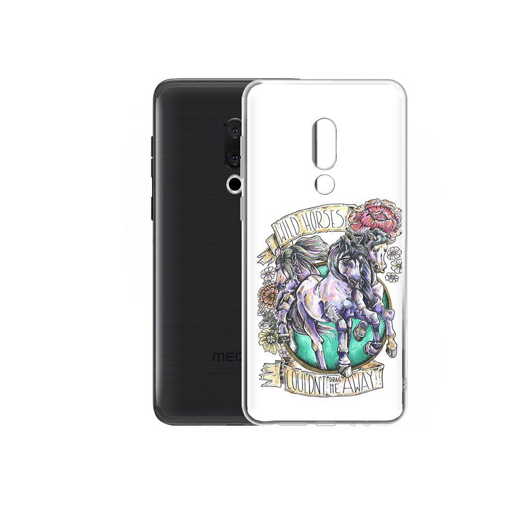 

Чехол MyPads Tocco для Meizu M15 Plus рисунок коней в цветах, Прозрачный, Tocco